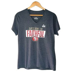 FANATICS San Francisco 49ers Faithful Superbowl 54 T-shirt size L Red Gold